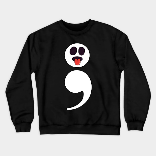 Ghost Funny Halloween Costume For Programmer, Coder Funny Halloween costume Crewneck Sweatshirt by heidiki.png